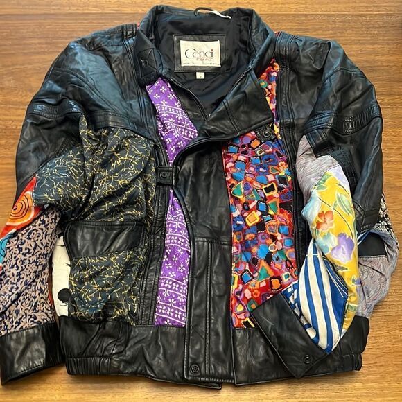 Vintage oversized leather jacket - Picture 1 of 4